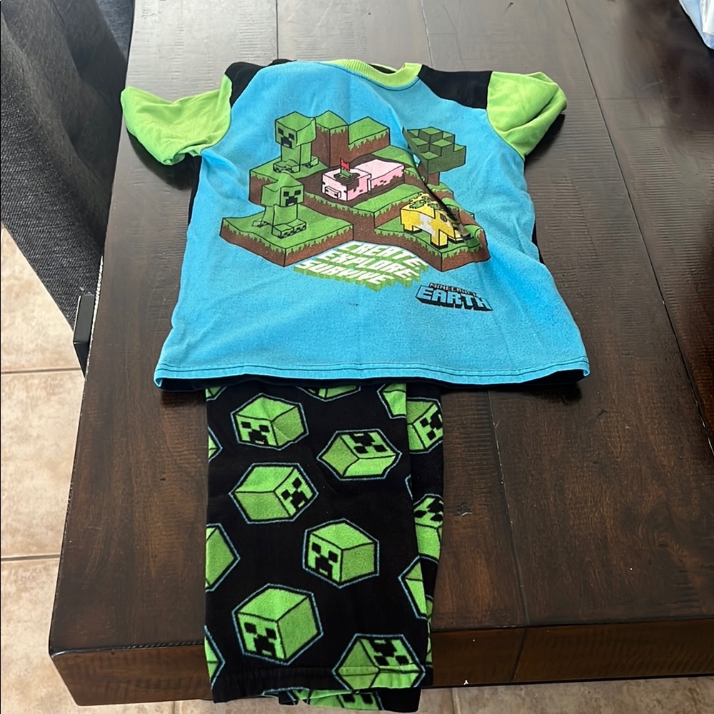 Boy’s Minecraft Pajama set (pants and short sleeve top)